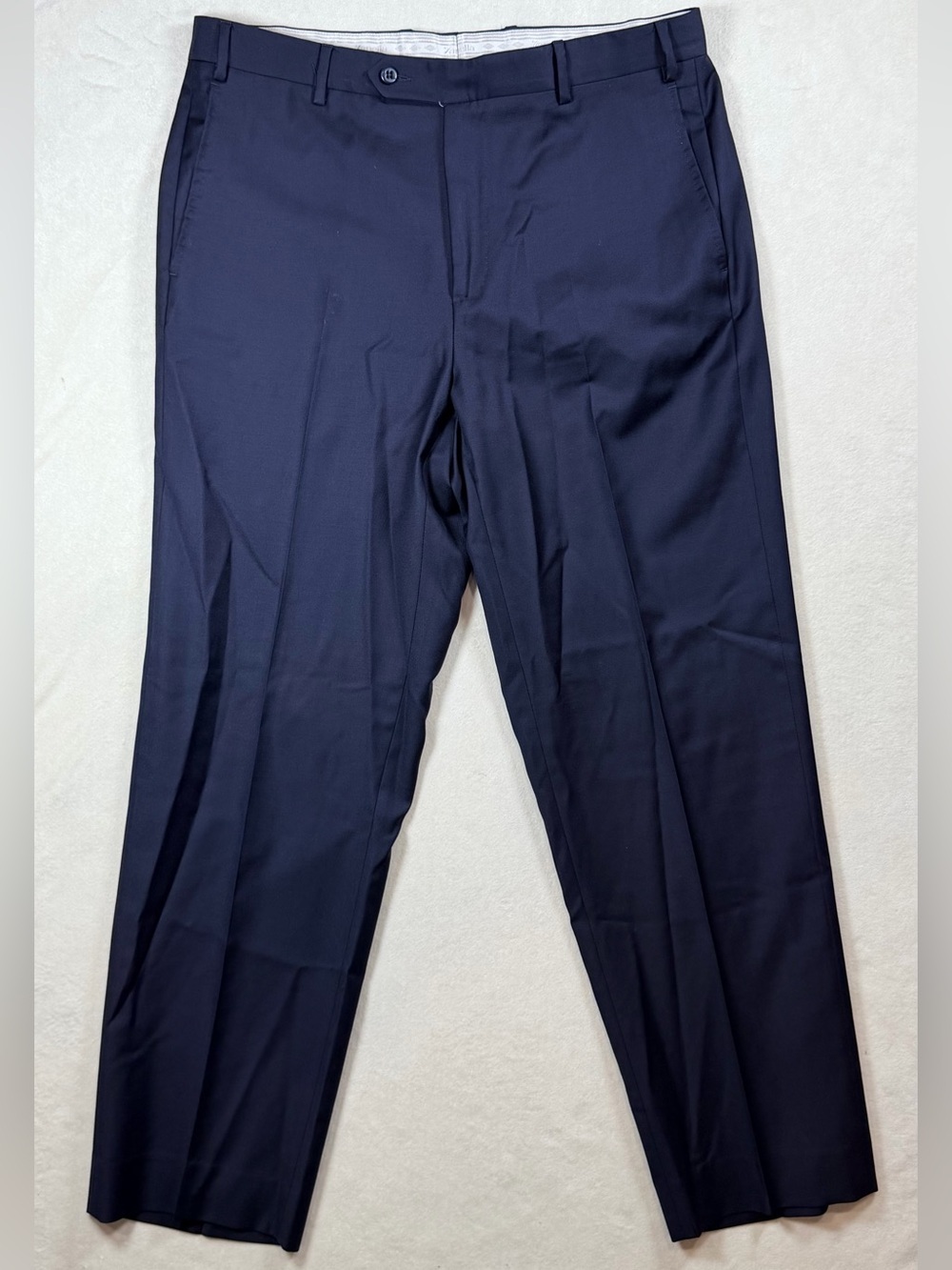Zanella Made in Italy 36W 30L 100% Wool Navy Men's Dress Trousers